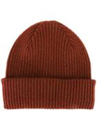 Paul Smith Ribbed Beanie, Men's, Red, Cashmere