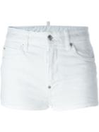 Dsquared2 Classic Denim Shorts, Women's, Size: 38, White, Cotton/spandex/elastane/calf Leather