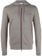 Moncler Logo Hooded Cardigan, Men's, Size: Medium, Grey, Cotton
