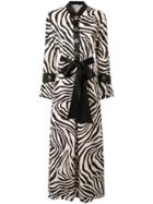 Layeur Zebra Printed Maxi Dress - White