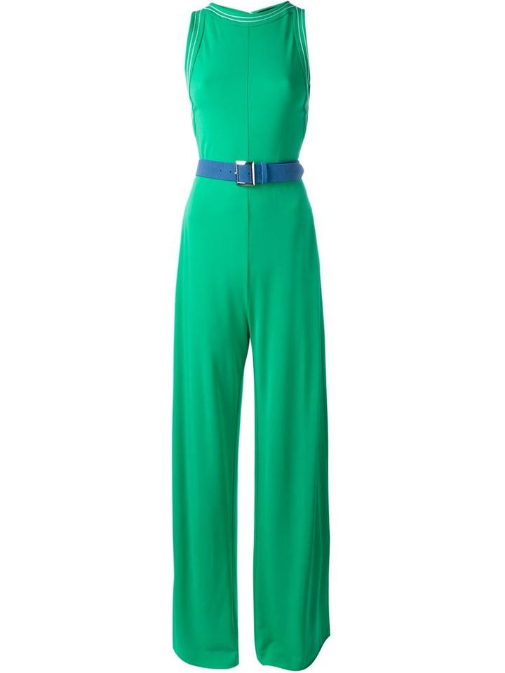 Dsquared2 Sleeveless Jumpsuit, Women's, Size: S, Green, Viscose/leather