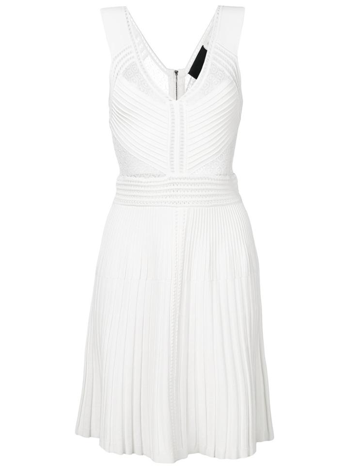 John Richmond Panelled Knit Dress - White