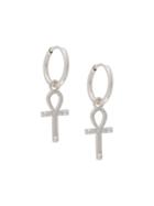 Rachel Jackson Key Of Life Hoop Earrings - Silver