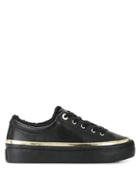 Tommy Hilfiger Metallic Detail Lace-up Sneakers - Black