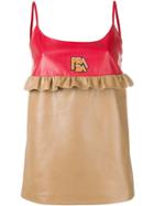 Prada Colour-block Leather Top - Brown