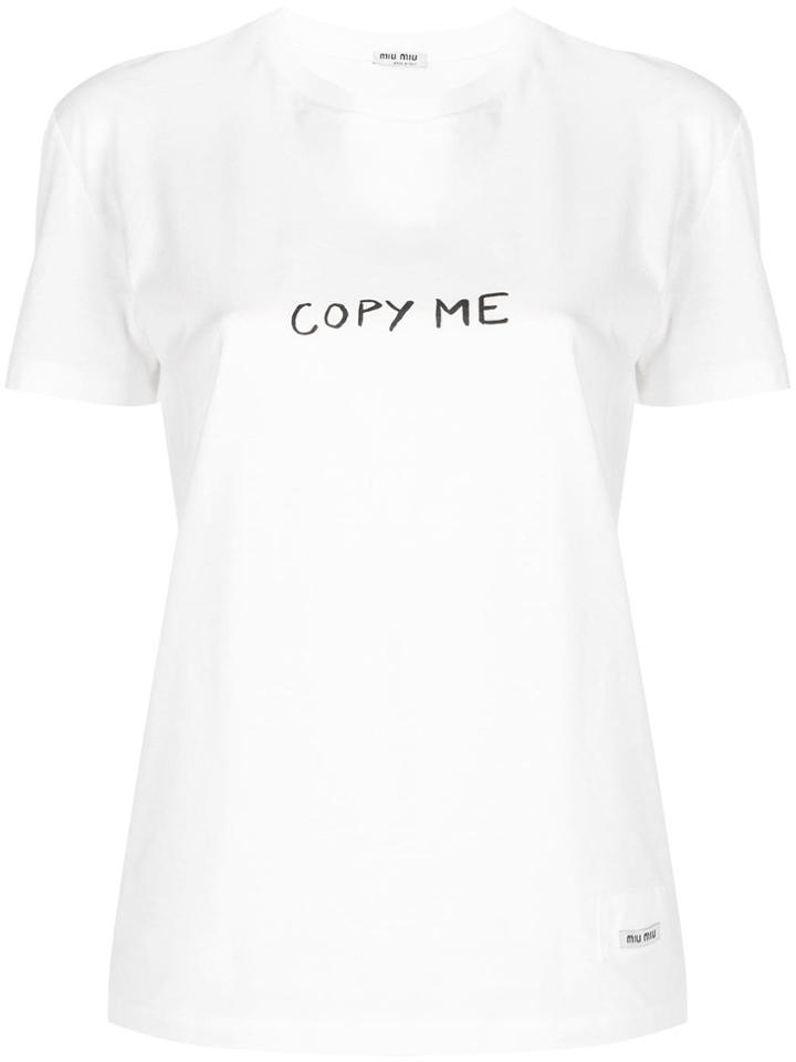 Miu Miu Copy Me T-shirt - White