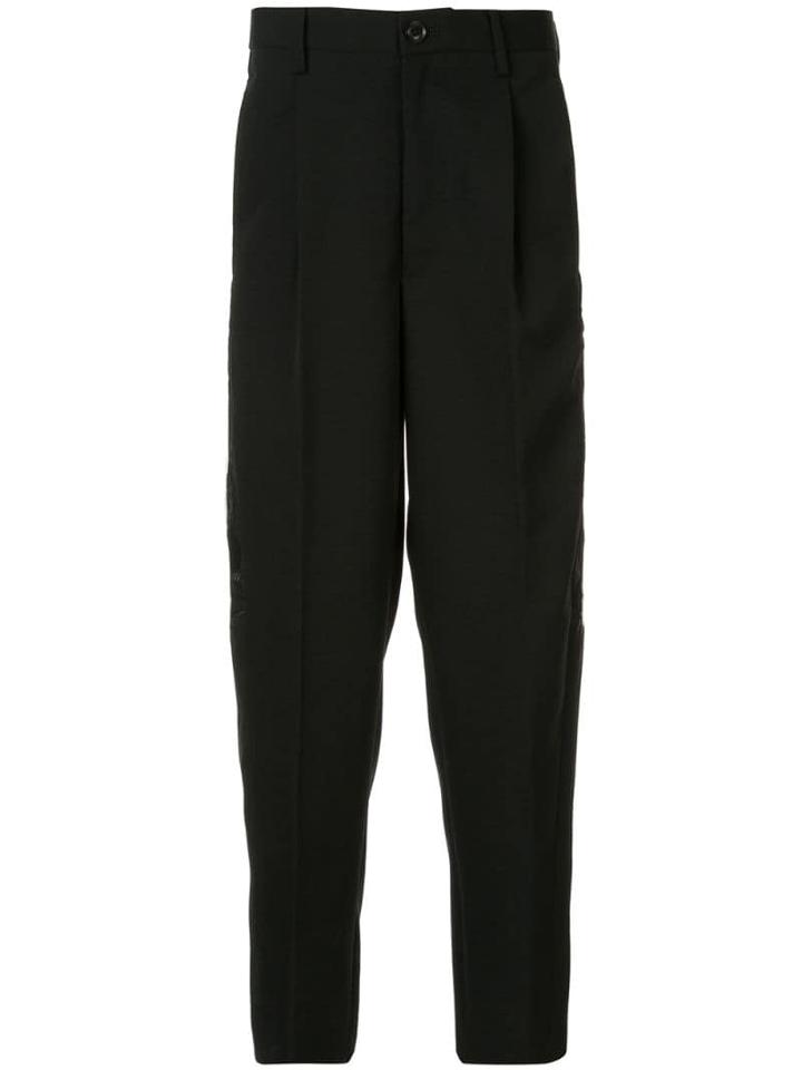 Doublet Contrast-panel Tailored Trousers - Black