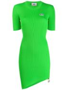 Gcds Ribbed Knit Fitted Dress - Green