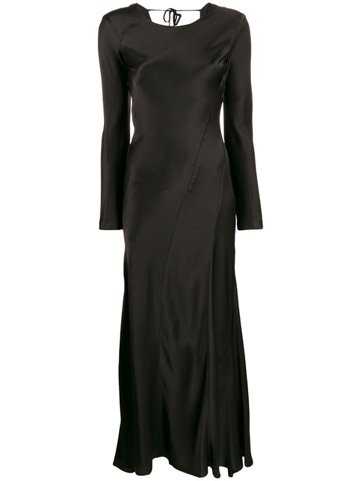 Semicouture Long-sleeved Midi Dress - Black