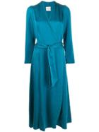 Forte Forte Belted Wrap Dress - Blue