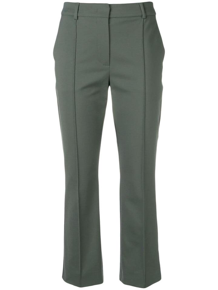 Sportmax Slim Fit Cropped Trousers - Green