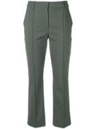 Sportmax Slim Fit Cropped Trousers - Green
