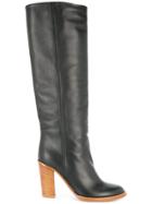 Ports 1961 Block Heel Knee High Boots - Black