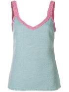 Chanel Vintage Crochet Detail Cami - Blue
