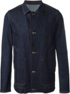 Jil Sander Denim Jacket, Men's, Size: 52, Blue, Cotton/spandex/elastane