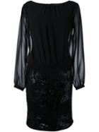 Steffen Schraut Sequined Semi Sheer Dress, Women's, Size: 36, Black, Polyester