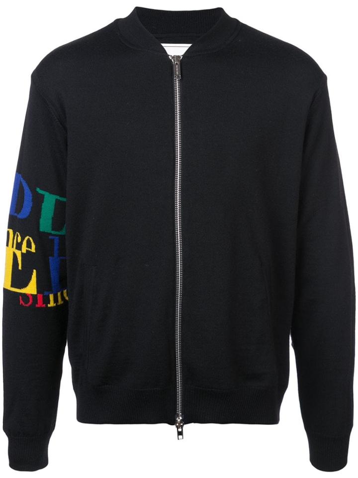 Iceberg Zip-up Logo Jacket - Black