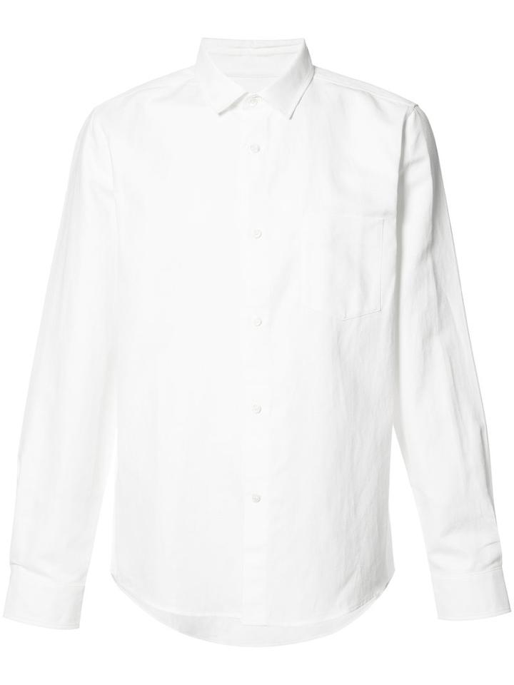 A.p.c. Classic Shirt, Size: Large, Red, Linen/flax/cotton
