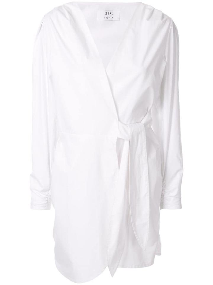 Sir. Blair Wrap Mini Dress - White