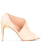 La Perla Open Toe Heel Booties - Nude & Neutrals