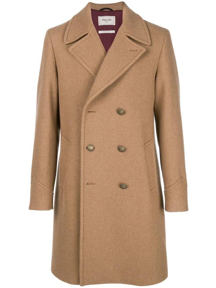 Paltò Classic Double-breasted Coat - Nude & Neutrals
