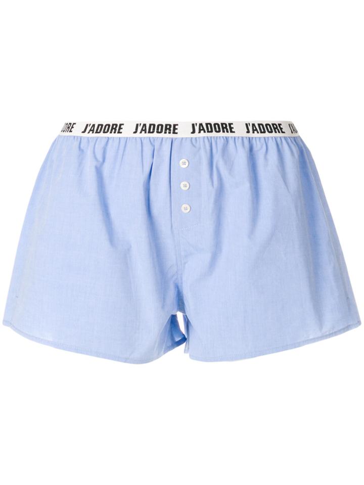 Love Stories Printed Waistband Boxer Shorts - Blue