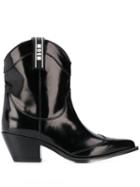 Msgm Western Style Boots - Black