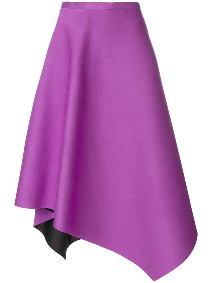 Chalayan Asymmetrical Midi Skirt - Pink & Purple