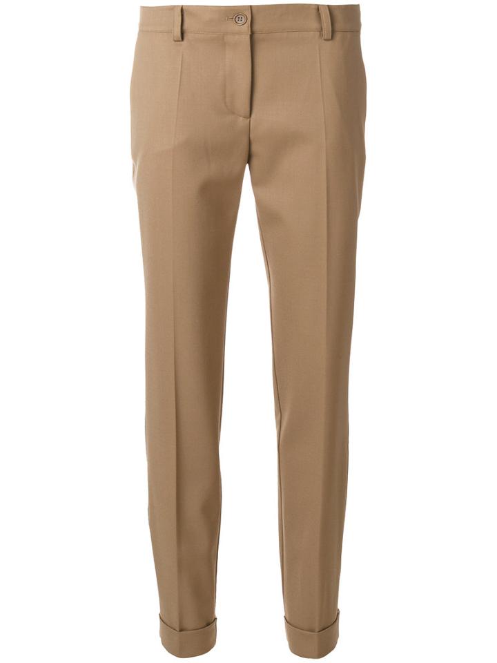 P.a.r.o.s.h. - Tailored Pants - Women - Spandex/elastane/virgin Wool - Xl, Brown, Spandex/elastane/virgin Wool