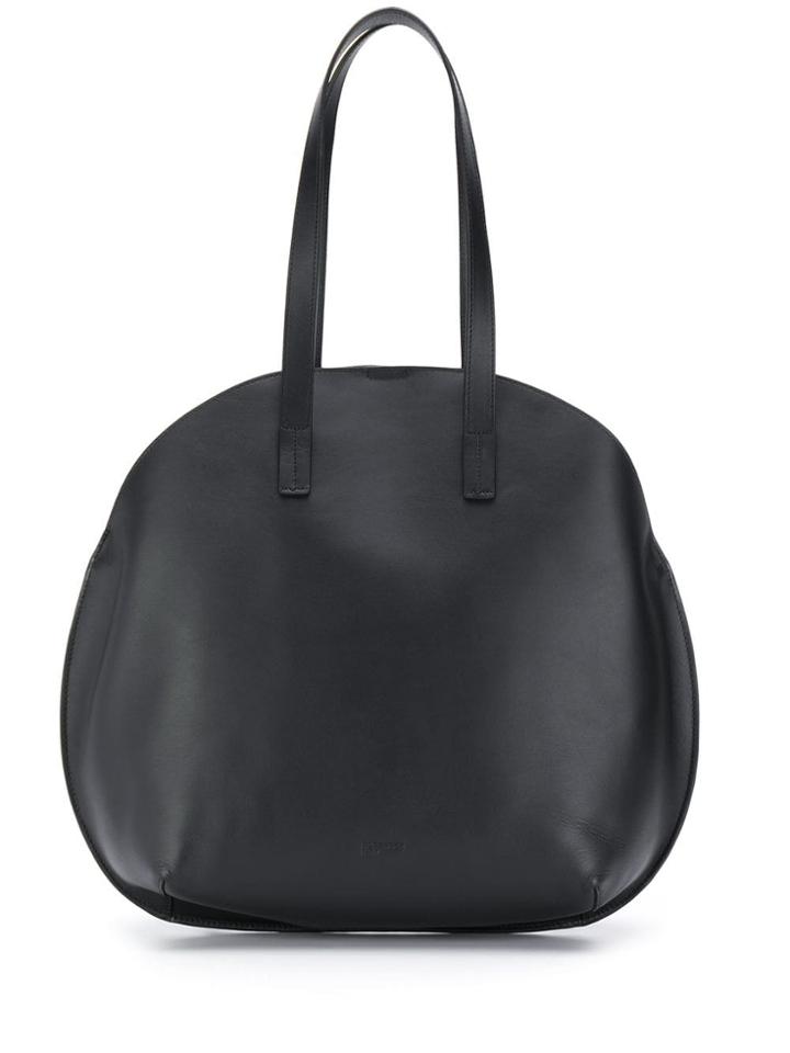 Jil Sander Navy Semi-circle Shoulder Bag - Black