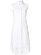 Thom Browne Lace-up Back Sleeveless Button Down Point Collar