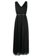 Fabiana Filippi Belted Wrap Tulle Dress - Green