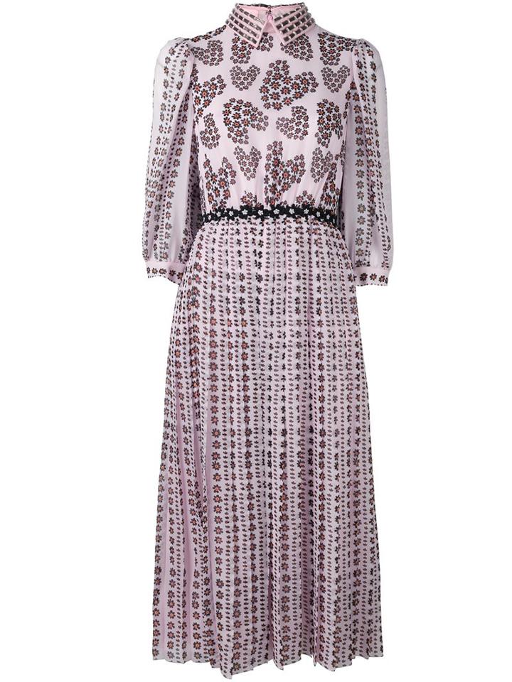 Giamba Floral Pleated Dress