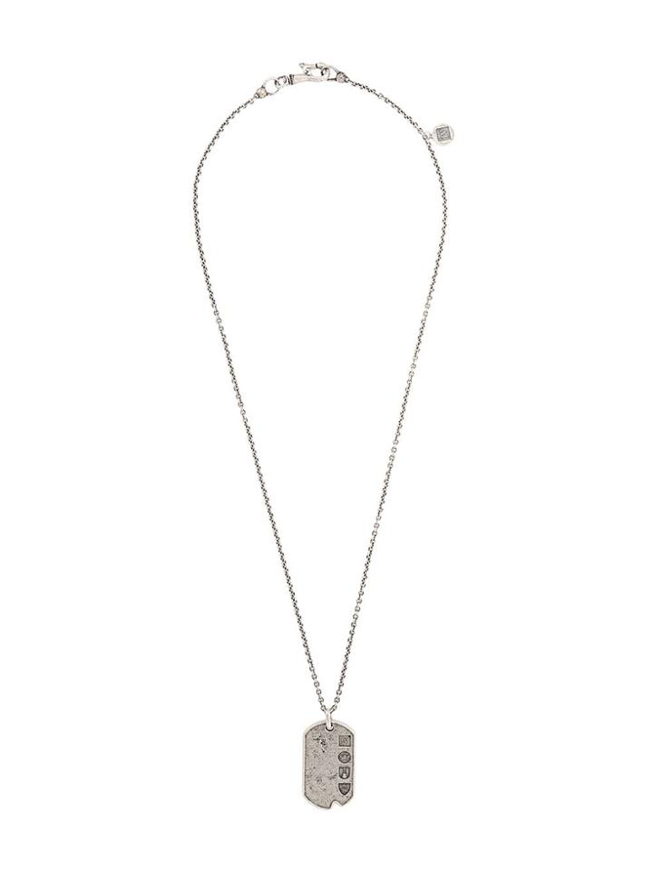 John Varvatos Dog Tag Necklace - Silver