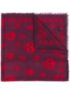 Alexander Mcqueen - Skull Scarf - Men - Silk/modal - One Size, Pink/purple, Silk/modal
