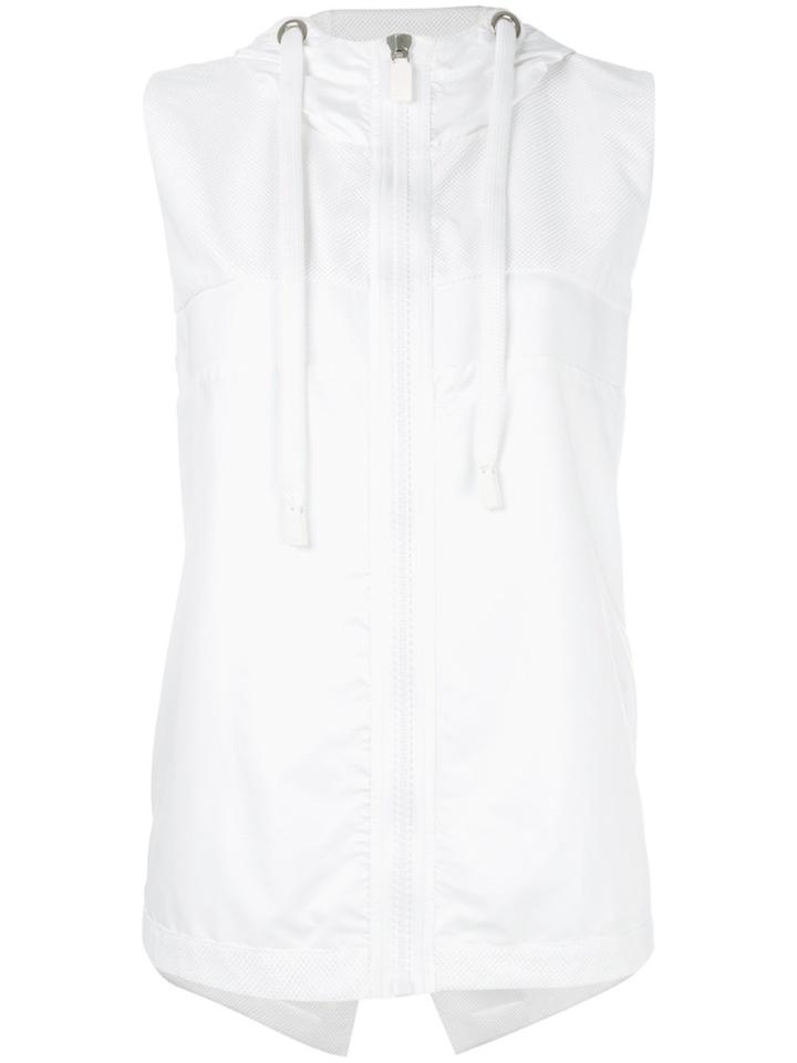 No Ka' Oi Zipped Hooded Gilet - White