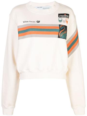 Off-white White Swans Sweatshirt