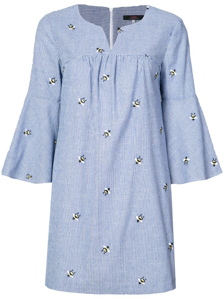 Trina Turk Bee Embroidered Chambray Dress - Blue
