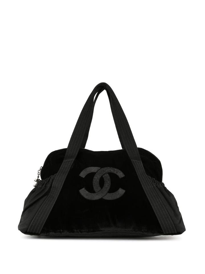 Chanel Pre-owned Logo Cc Tote - Black