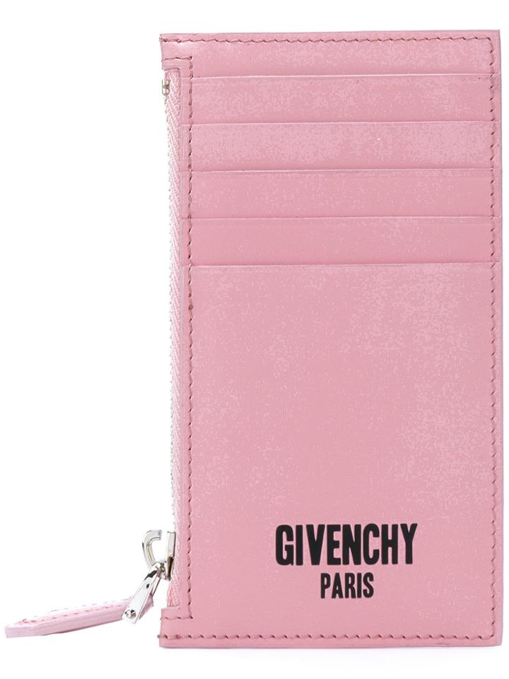 Givenchy Logo Print Cardholder - Pink & Purple