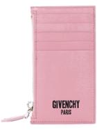 Givenchy Logo Print Cardholder - Pink & Purple