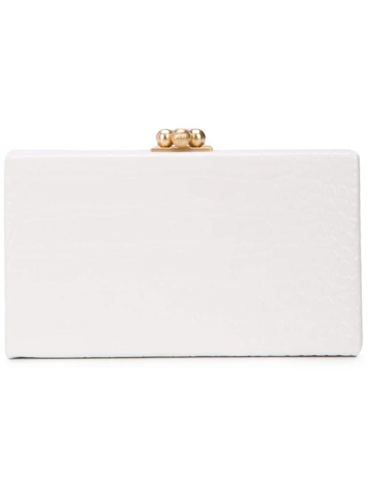 Edie Parker Box Clutch - White