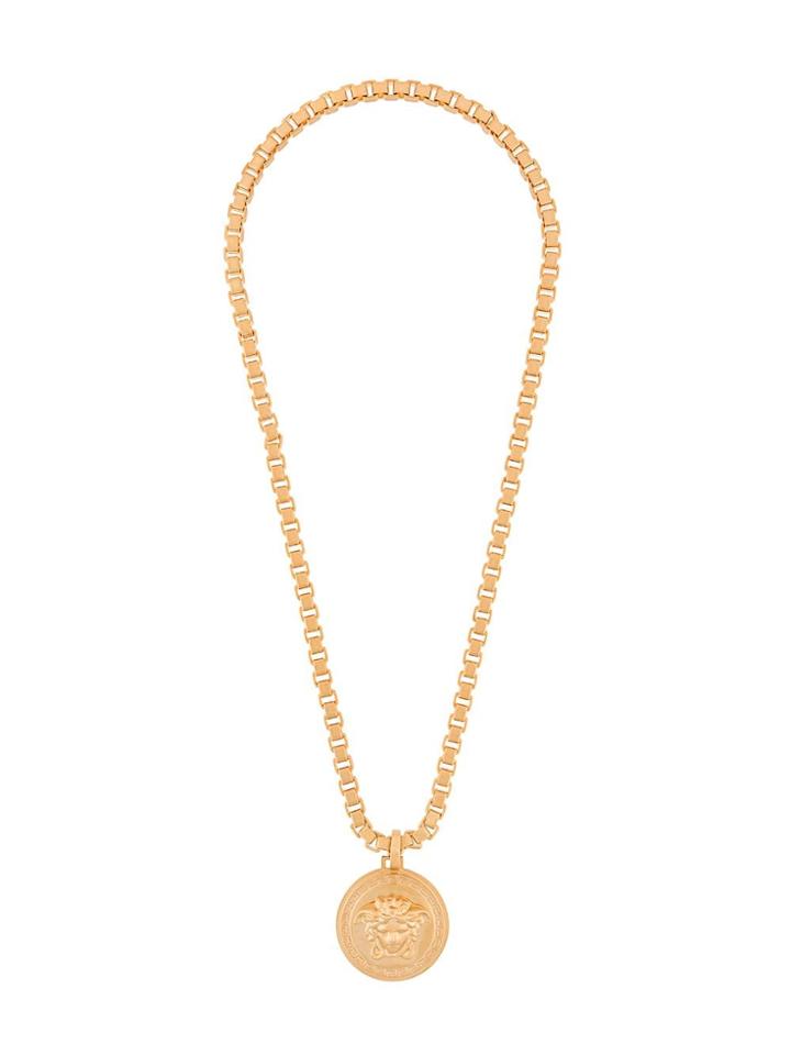 Versace Medusa Medallion Necklace - Yellow & Orange