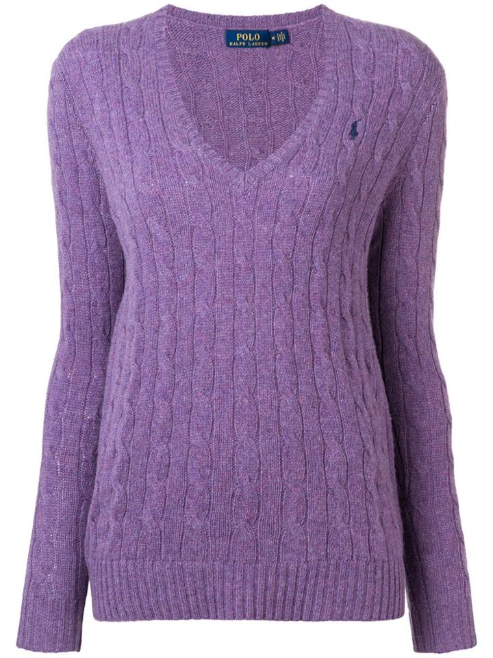 Polo Ralph Lauren Cable Knit Sweater - Purple