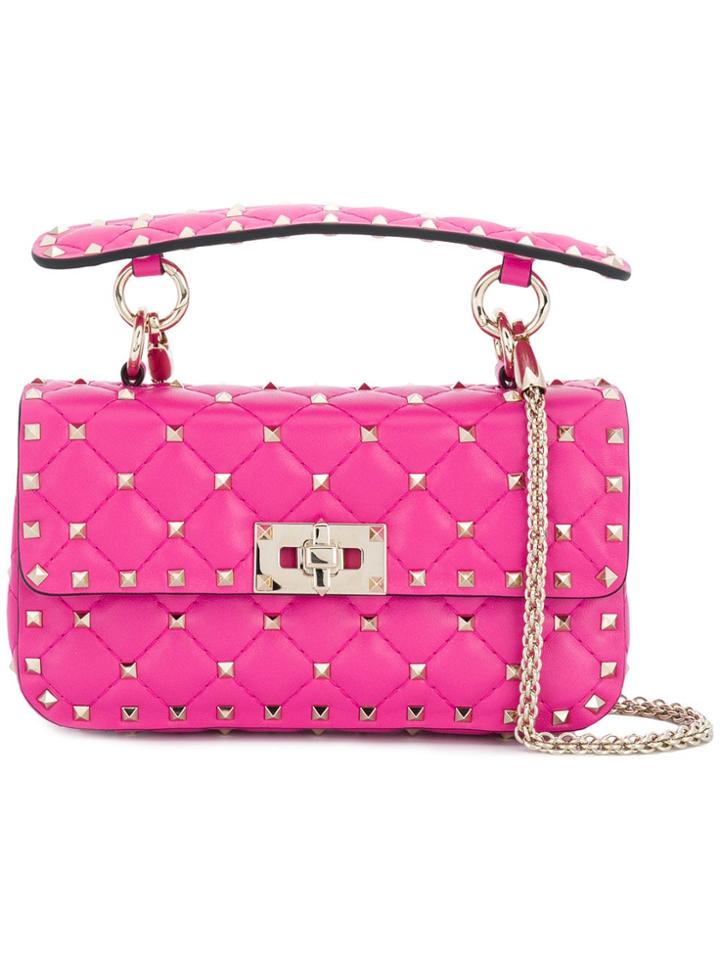 Valentino Valentino Garavani Rockstud Spike Shoulder Bag - Pink