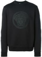 Versace Medusa Sweatshirt, Men's, Size: S, Black, Polyamide/cotton/lamb Skin