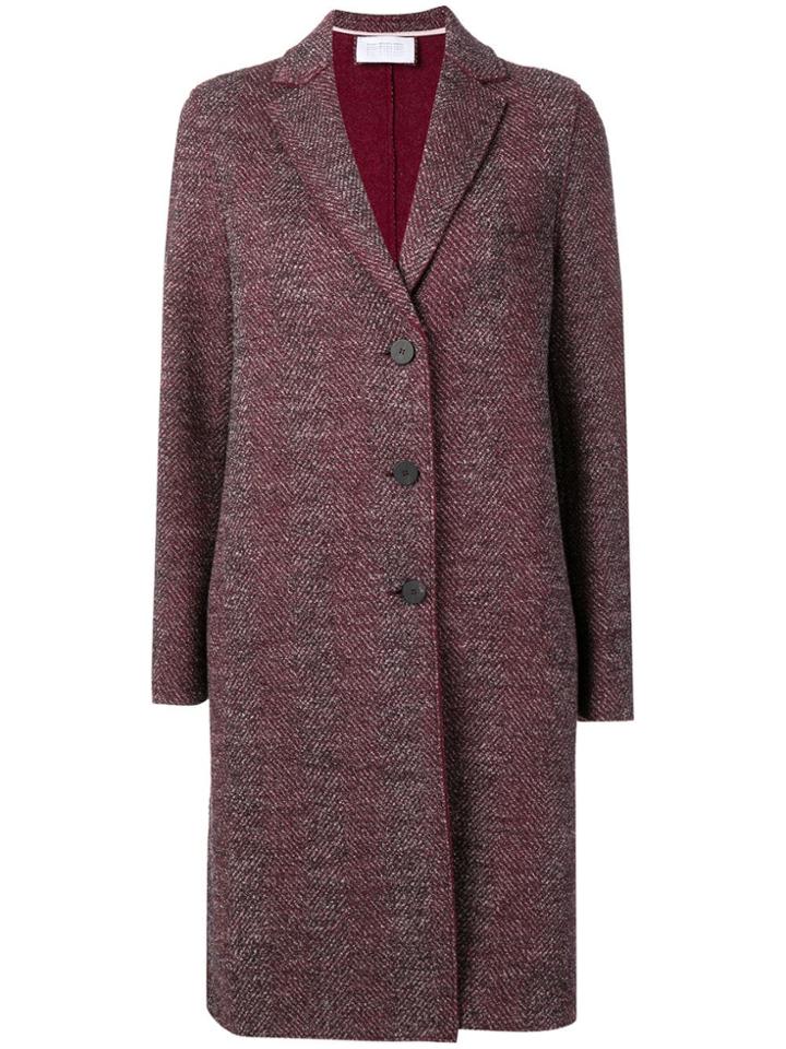 Harris Wharf London Single-breasted Midi Coat - Red