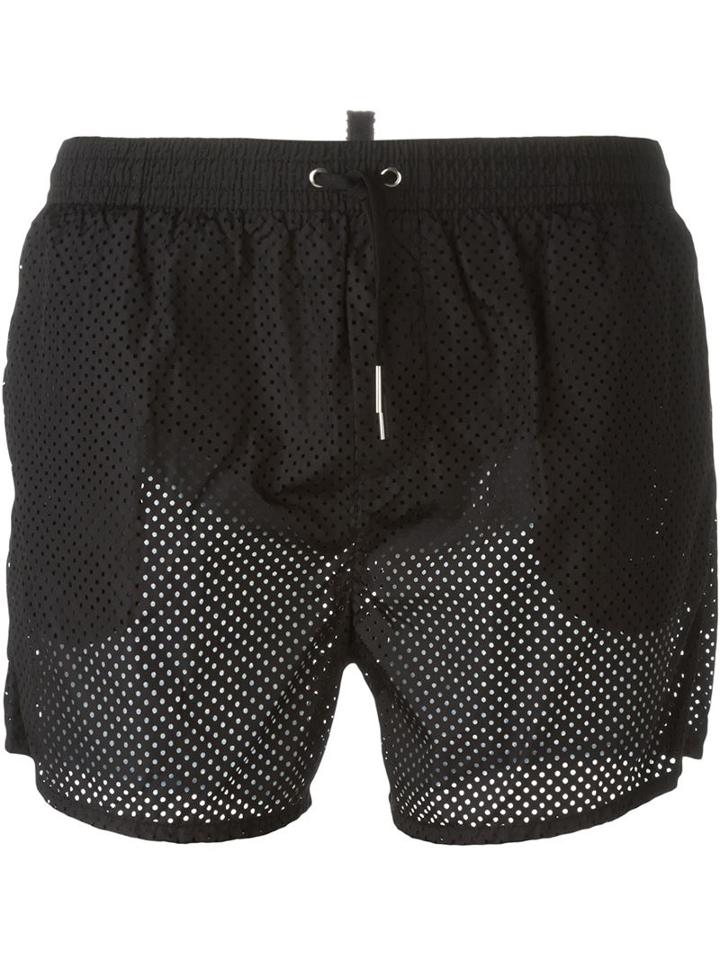 Dsquared2 Beachwear Perforated Swim Shorts