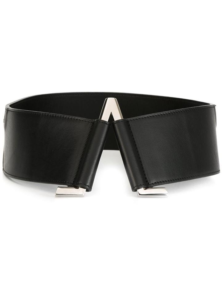 Golden Goose Deluxe Brand Leather Waist Belt, Women's, Size: 75, Black, Leather