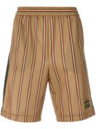 Msgm Striped Shorts - Nude & Neutrals